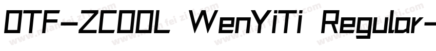 OTF-ZCOOL WenYiTi Regular字体转换